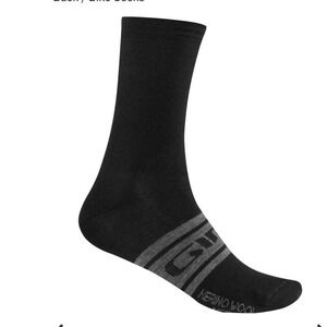 Giro Winter Merino Wool Cycling Socks Men's Medium Black Dark Shadow
